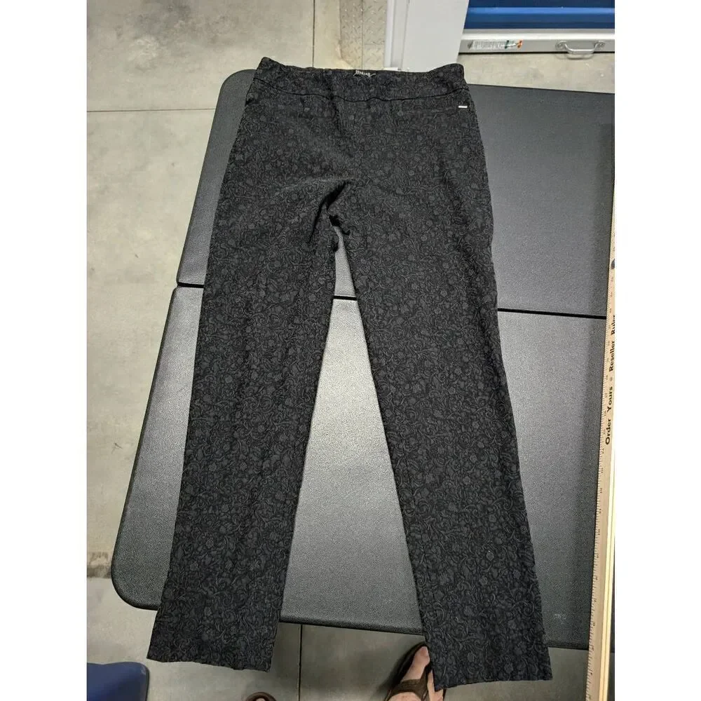 Renuar  Pull-On Stretch Black Grey Pockets Pants Women's 6